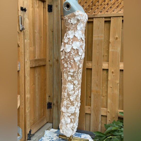 🆕 BRONX & BANCO 🧿 NWOT Jasmine Blanc Bridal Maxi Dress, Sz XS US 2 - Picture 7 of 15